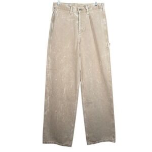 Dala Womens Starch Drought Jeans Loose Straight Leg Beige Size 29